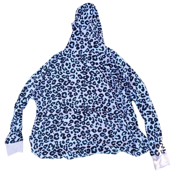 Simply Vera Vera Wang Women's Size Small Pink Print Hood Front Pocket Sweatshirt - Picture 7 of 7